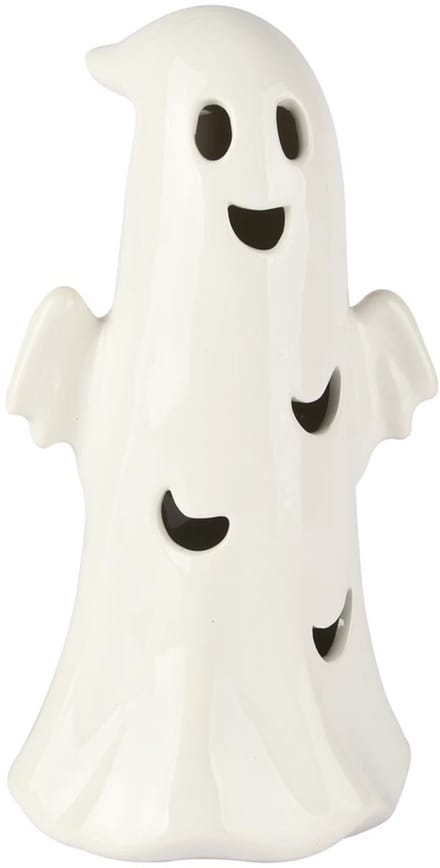 Dekoratief | Spookje, wit, dolomiet, LED, 13x10x23cm | A255374