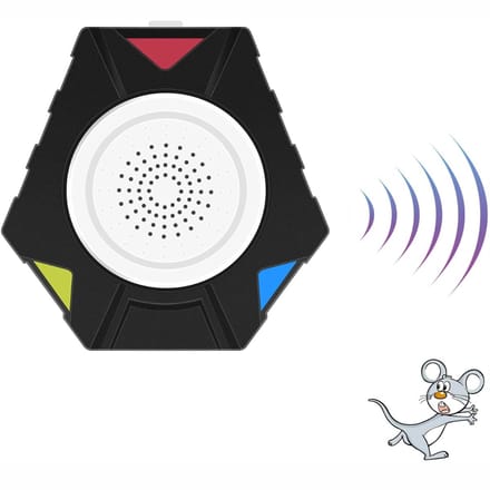 QIN® Mouse Repeller Ultrasonic Indoor - Mouse Trap - Mouse Traps for Indoor Use - 4 pieces - Zwart - 8cm x 9cm x 7cm