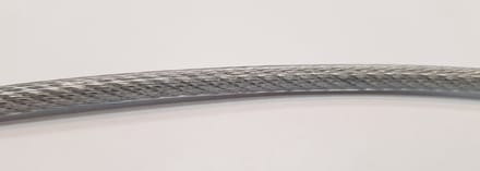 Staalkabel verzinkt geplastificeerd – 2/3 mm – transparant – per meter – PVC-coating