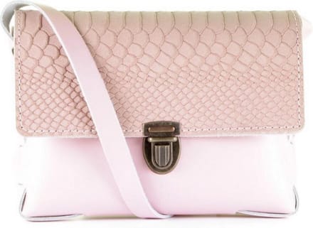 Elvy Bags Gloria Leer - Lichtroze - Half snake