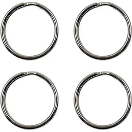 Sencys Sleutelring - Nikkel - Diam. 30x3mm - 4 Stuks
