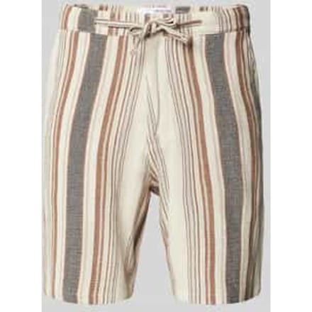 Regular fit bermuda met structuurmotief, model 'BRODY'