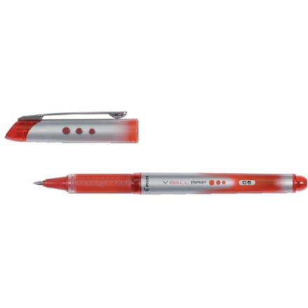 Rollerpen PILOT V-Ball Grip fijn rood