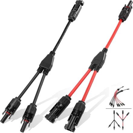 Zonnepaneel Y Connectoren - PV Kabel Splitter - Parallelle Aansluiting - IP67 Waterdicht - 2.5-6mm MALE/FEMALE