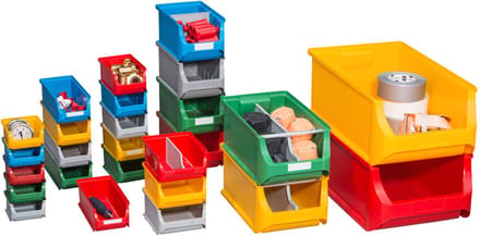 allit open fronted storage bin ProfiPlus Box 2L, gemaakt van PP, groen