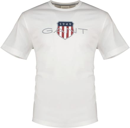 Gant Archive Shield Regular Fit T-shirt Met Korte Mouwen Wit S Man