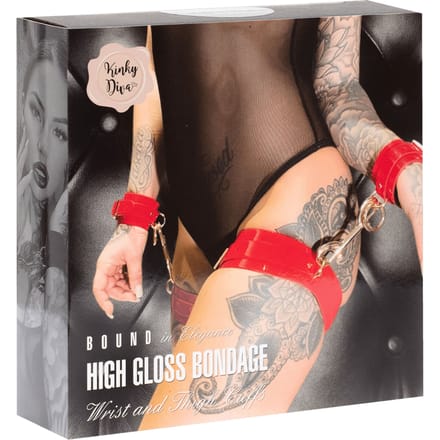 'High Gloss Bondage Wrist & Thigh Cuffs'