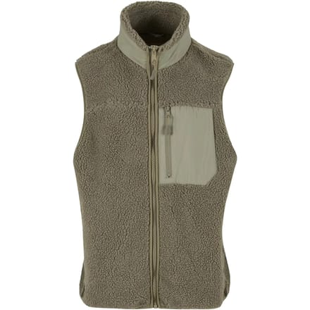 Urban Classics - Sherpa Mouwloos jacket - S - Groen