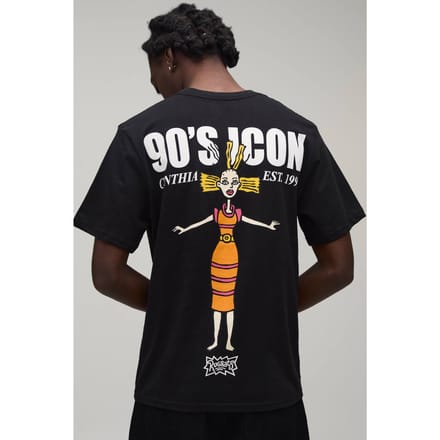 Regular Rugrats Cynthia Licentie Print T-shirt | Black | Size Medium
