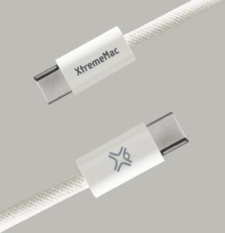 XtremeMac X-Magnet - Magnetische USB-C Kabel - 60W - Nylon - Ultra-Bestendig - 2 meter - Zwart