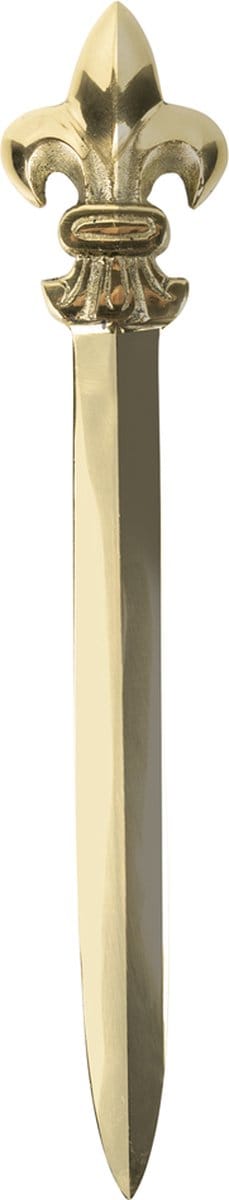 vintage koper briefopener fleur de lis 24cm*