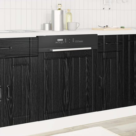 vidaXL - Vaatwasserpaneel - LUCCA - Zwart - eiken - 60 - x - 1,5 - x - 57 - cm
