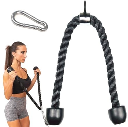 Tricepstouw 120 cm voor kabelmachine - Ideaal voor triceps, lat pull-up en krachttraining