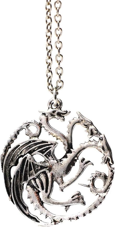 Draken Hanger Ketting met Driehoofdige Draak Zegel