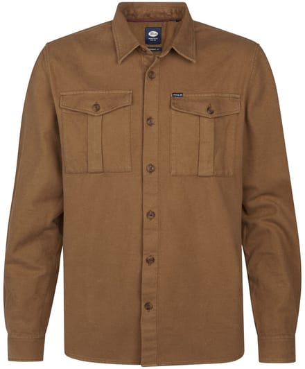 Petrol Industries Heren overshirt m-3050-sil415 7151 chestnut