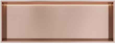 Hotbath &More Inbouwnis - 30 x 80 x 10 cm - met LED-verlichting - Geborsteld Koper PVD