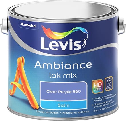 Levis - Ambiance Lak Satin Mix - Clear Purple B60 - Mengverf - 2,5 L