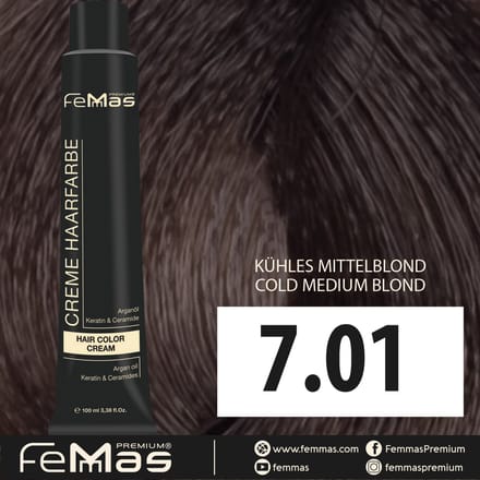 Femmas (7.01) -Haarverf - Koel Middenblond - 100ml