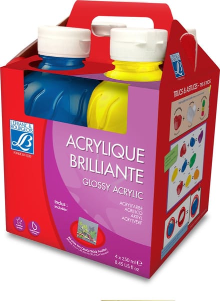 Lefranc&Borgeois Acrylque Brillante 4-delige Verf Set
