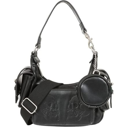 Banned - Gothic Schoudertas - Twin Terror Shoulder Bag - voor Vrouwen - zwart
