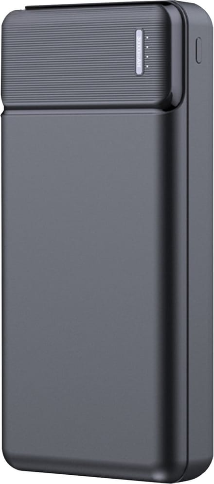 Powerbank 20000 mAh - 22.5W Snellader - 1x USB C input en output - 2x USB A output - 1x Micro USB input - USB A naar USB C kabel meegeleverd - Powerbank klein - Zwart