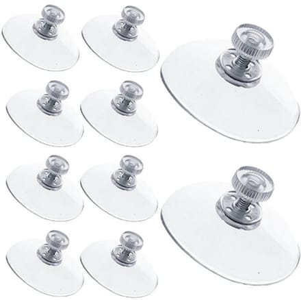 Zuignap met schroefdraad - Transparante Zuignap 50mm - 10 Stuks - M4 x 10 mm - Antislip bevestiging