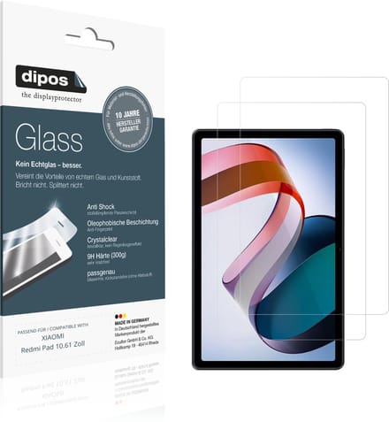 dipos – 2x Pantserfolie geschikt voor XIAOMI Redmi Pad 10.61 Zoll | 9H Screenprotector