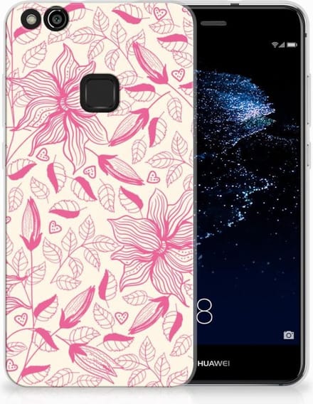Huawei P10 Lite TPU Case Pink Flowers