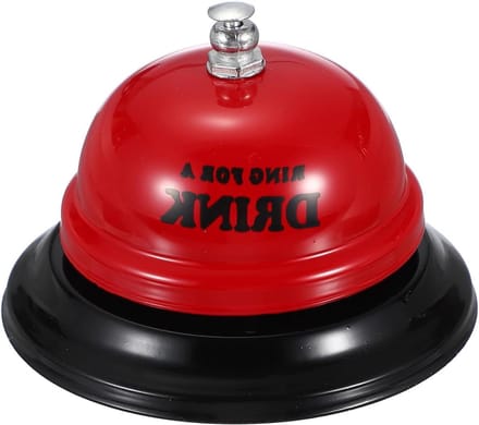 Service Bel - Oproep Bel - Aandacht Trekken - Luid Scherpe Ring - 8.4 cm - Helder Rood