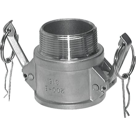 Camlock DN 140 (6'') Koppeling RvsR 6'' met buitendraad Type B MIL-C-27487