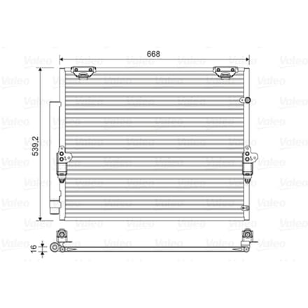 Condensator, airconditioning VALEO 822621
