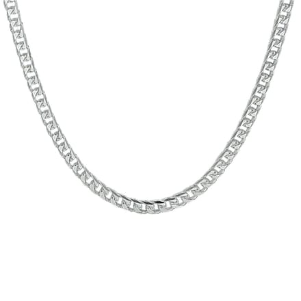 Juwelier Emo - Gourmet Ketting Zilver 925 - Gerhodineerd - Breedte 4.5mm - Lengte 45CM