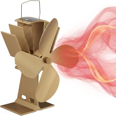 ZMR® Houtkachel Ventilator - Houtkachel - Kachelventilator - Bruin - 12cm x 12cm x 26cm