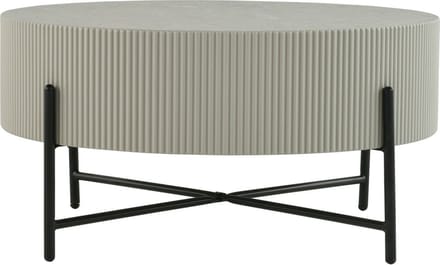 Salontafel Milo Grijs Ø80cm - Giga Meubel