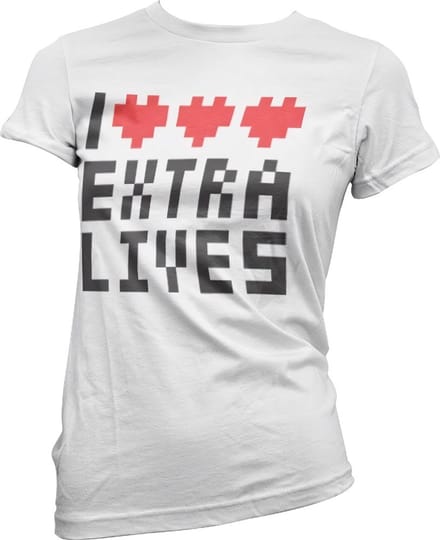 Hybris I Love Extra Lives Girly Tee dames-T-shirt White