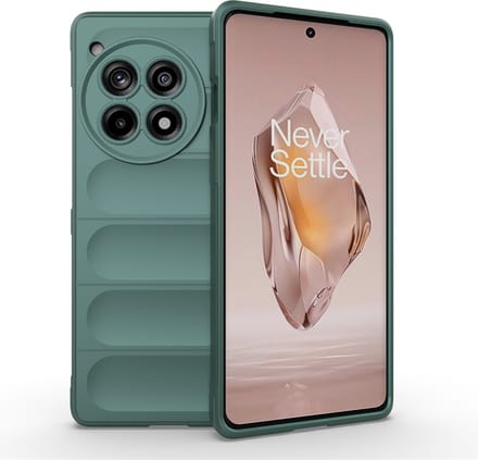 MobyDefend Hoesje - Geschikt voor OnePlus 12R - TPU Gripcase - Groen
