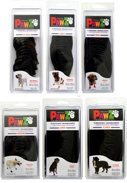 Buster Pawz - Dog shoe S 6.4 cm black 12 pcs - (278095)