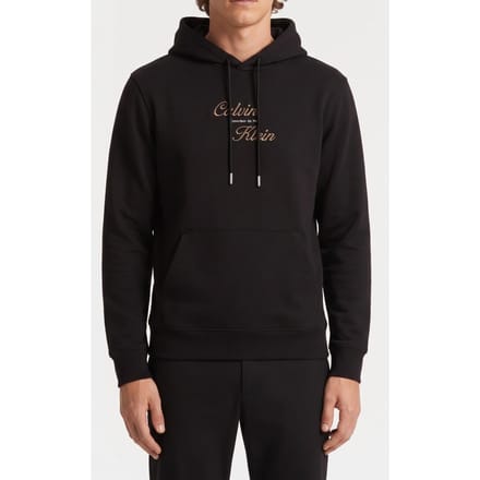 Calvin Klein Long Sleeve Classic 350gsm Terry Script Black Maat: M | Hoodies Outlet | Heren | Zwart
