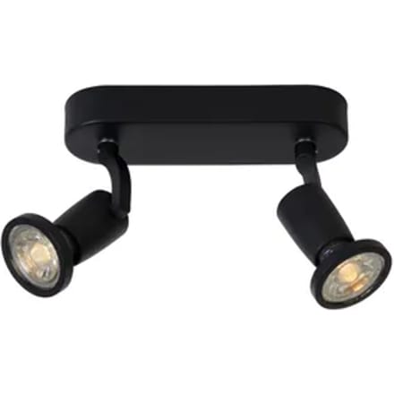 Lucide Opbouwspot Jaster-led - Zwart - 6cm - 2xgu10
