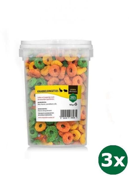 3x165 gr Utopia knabbel ringetjes