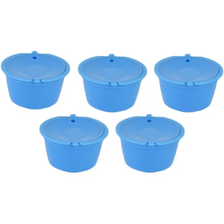 Capsules de café réutilisables de 50ml, 5 pièces, tasse filtrante avec cuillère pour Machine à café DOLCE GUSTO Blue