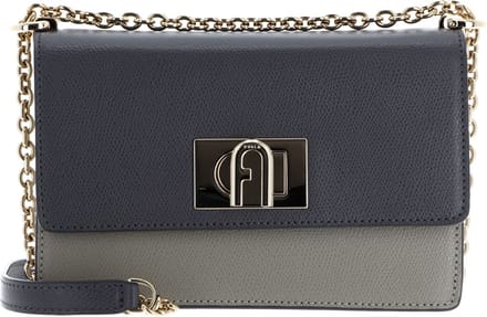 FURLA Leren Schoudertas 1927 Mini Crossbody 20 Soil + Marmo C + Perla E Donkergrijs