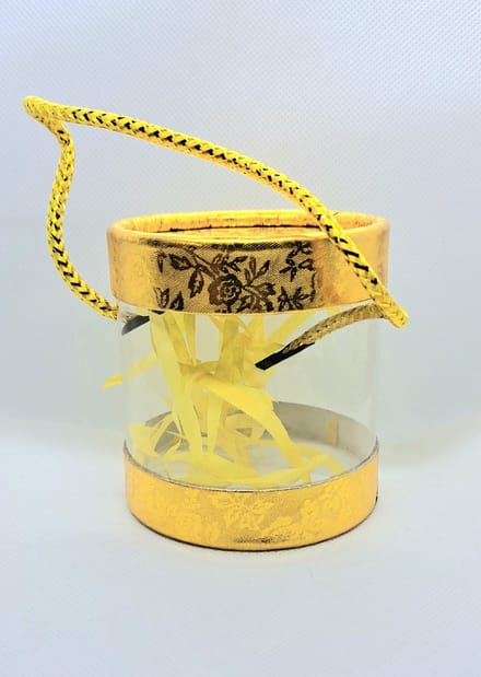 10 stuks gouden koker doosje karton acryl met koortje