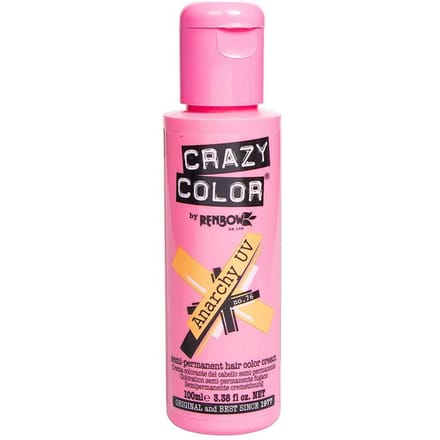 Crazy Color Semi-Permanent Hair Color Cream 76 Anarchy UV 100ml