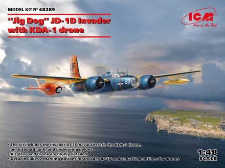 ICM Modelbouwpakket Militaire voertuigen - 48289 Jig Dog JD-1D Invader with KDA-1 drone Plastic - 1:48 - Modelbouw