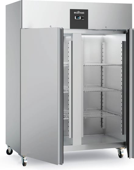 Ecofrost Koelkast - 1300L 2/1 GN - RVS - -2°C/+8°C - Geforceerd - Wielen - 1480x830x2010mm - Horeca Koelkast