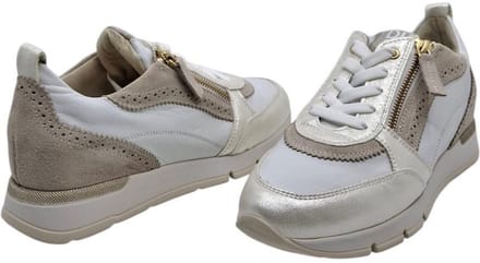 DL Sport 6931 08 platino | dames sneaker runnerzool met rits