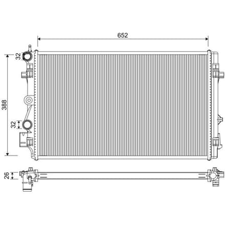Radiator, motorkoeling VALEO 701331