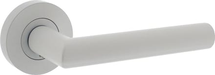 Intersteel Deurkruk Bastian op ronde rozet ø52x10mm wit