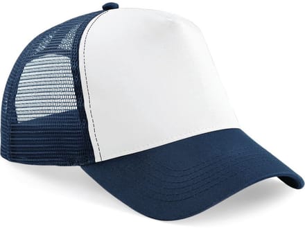 Truckers cap navy/wit voor volwassenen